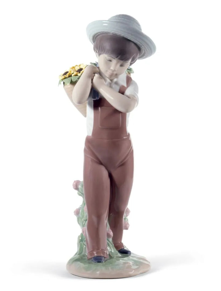 Lladrò Porcelain | Statuina "Bimbo Con Fiori" ( Ed. 60° Anniversario)