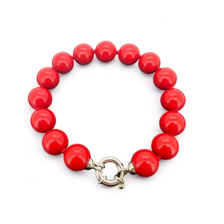 Ellegi Argento | Bracciale in agglomerato di corallo rosso