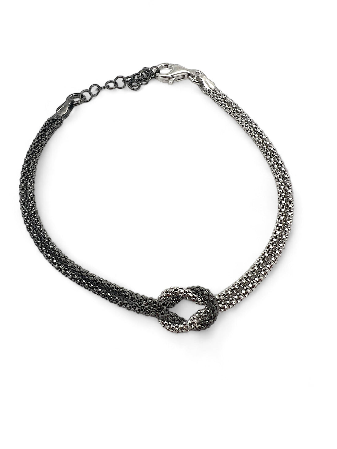 Ellegi Argento | Bracciale in argento con nodo bicolore piccolo