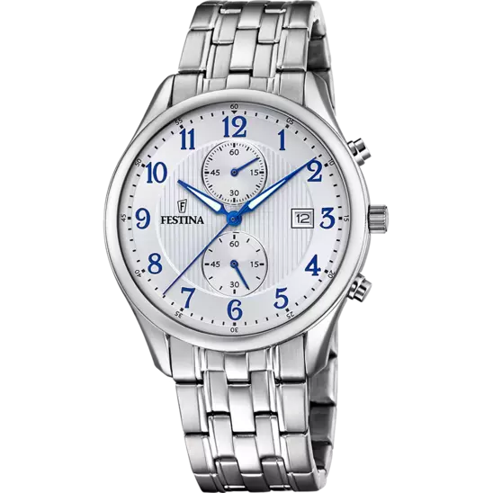 Festina | OROLOGIO FESTINA TIMELESS CHRONOGRAPH F6854/A BLANCO CINGHIA ACCIAIO INOSSIDABILE 316L, UOMO