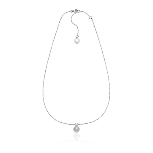 UNOAERRE | Collana in argento con perla scura