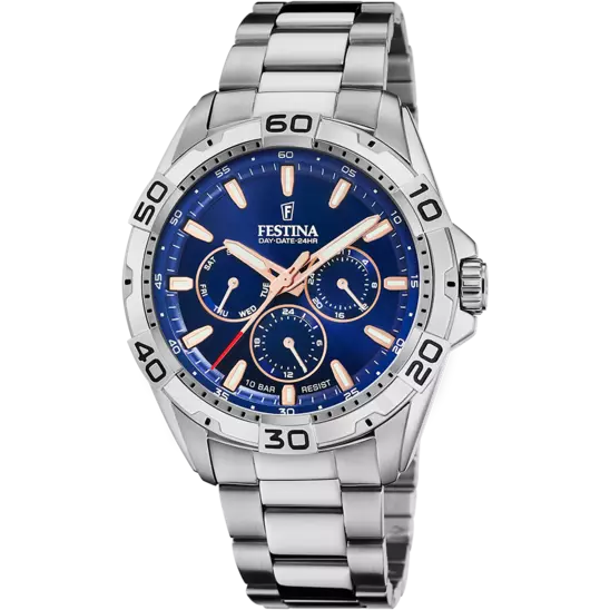 Festina | OROLOGIO FESTINA F20623/2 AZZURO CINGHIA ACCIAIO INOSSIDABILE 316L, UOMO