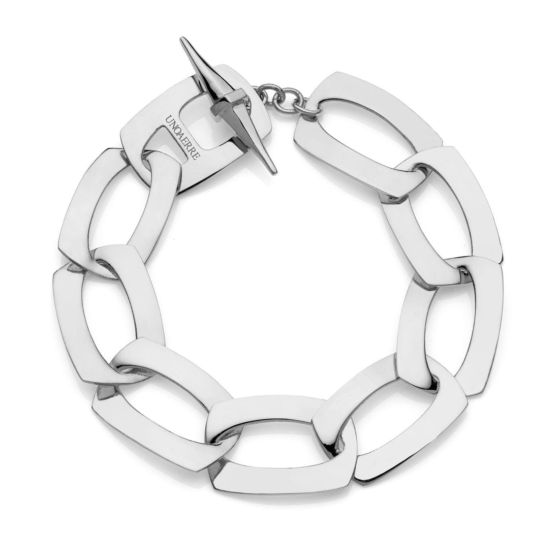 UNOAERRE | Bracciale catena argentata piatta Dinamica