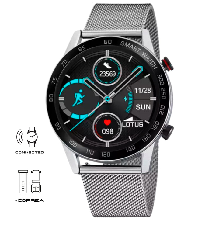 Lotus | SMARTWATCH CON CINTURINO IN ACCIAIO INOSSIDABILE 316L, BLUETOOTH, UOMO