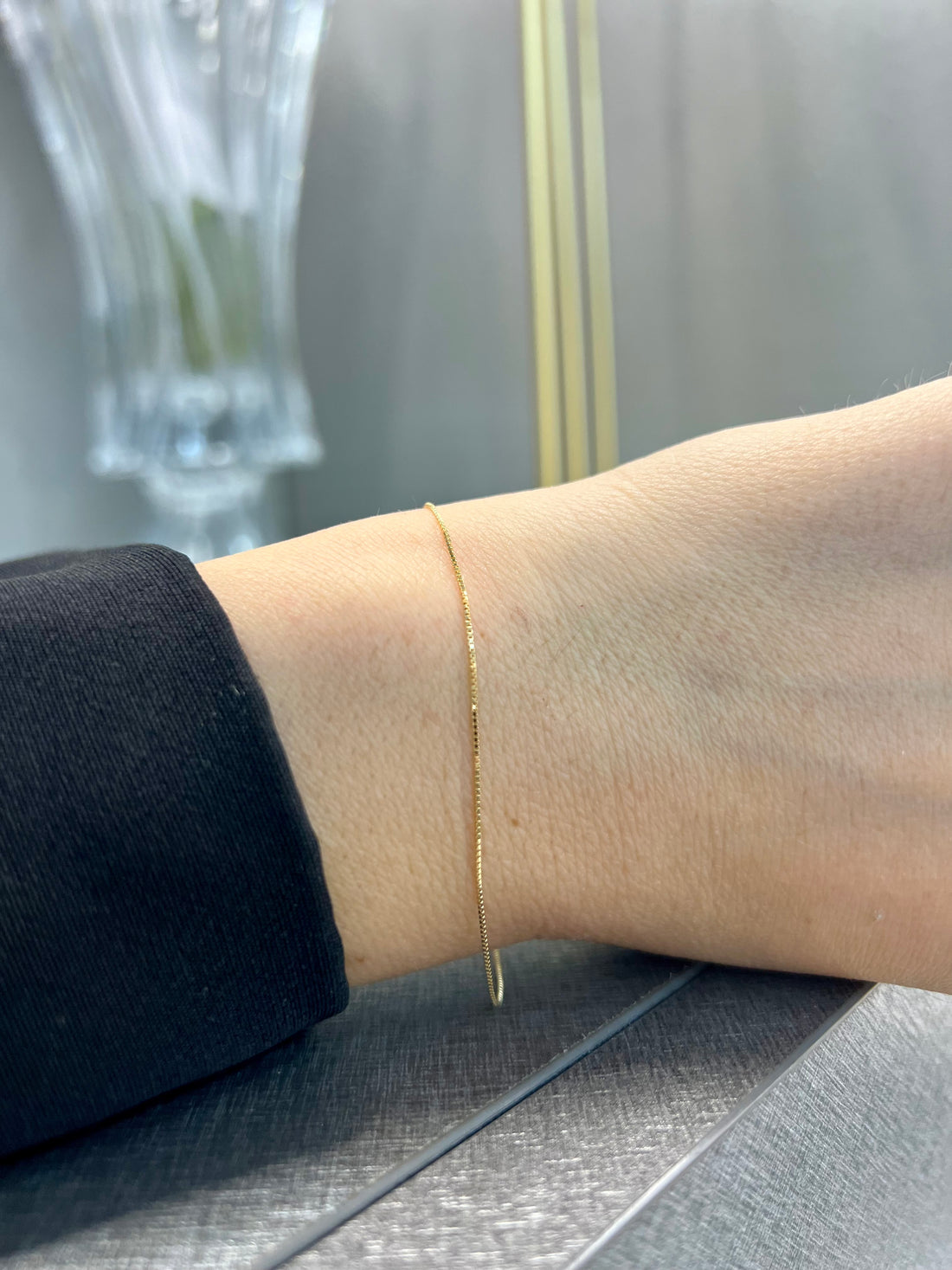 Ellegi Gioielli | Bracciale saldato maglia veneziana media in oro giallo