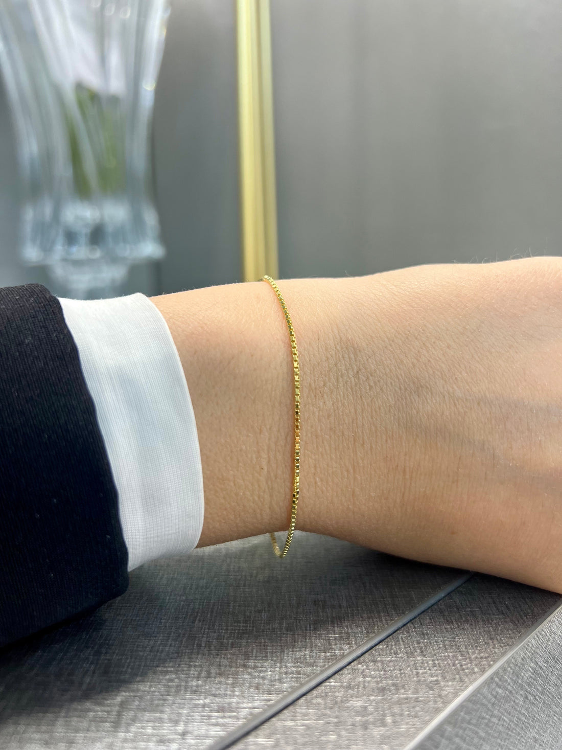 Ellegi Gioielli | Bracciale saldato maglia veneziana grande in oro giallo