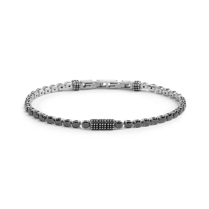 Marlù | Bracciale catena tennis con zirconi neri