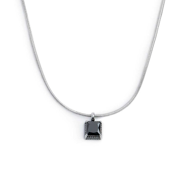 Marlù | Collana con zircone nero quadrato