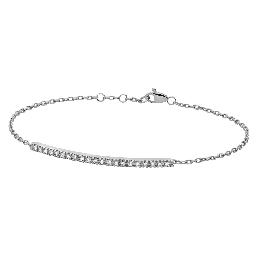 Luce di DonnaOro | Bracciale barretta tennis in oro bianco e diamanti