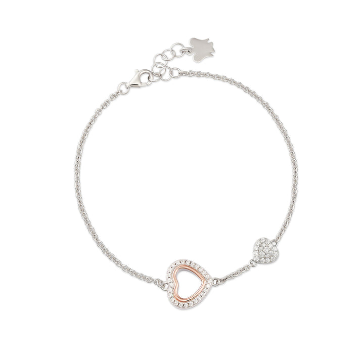 Roberto Giannotti | Bracciale con cuore zirconato e cuore pavè