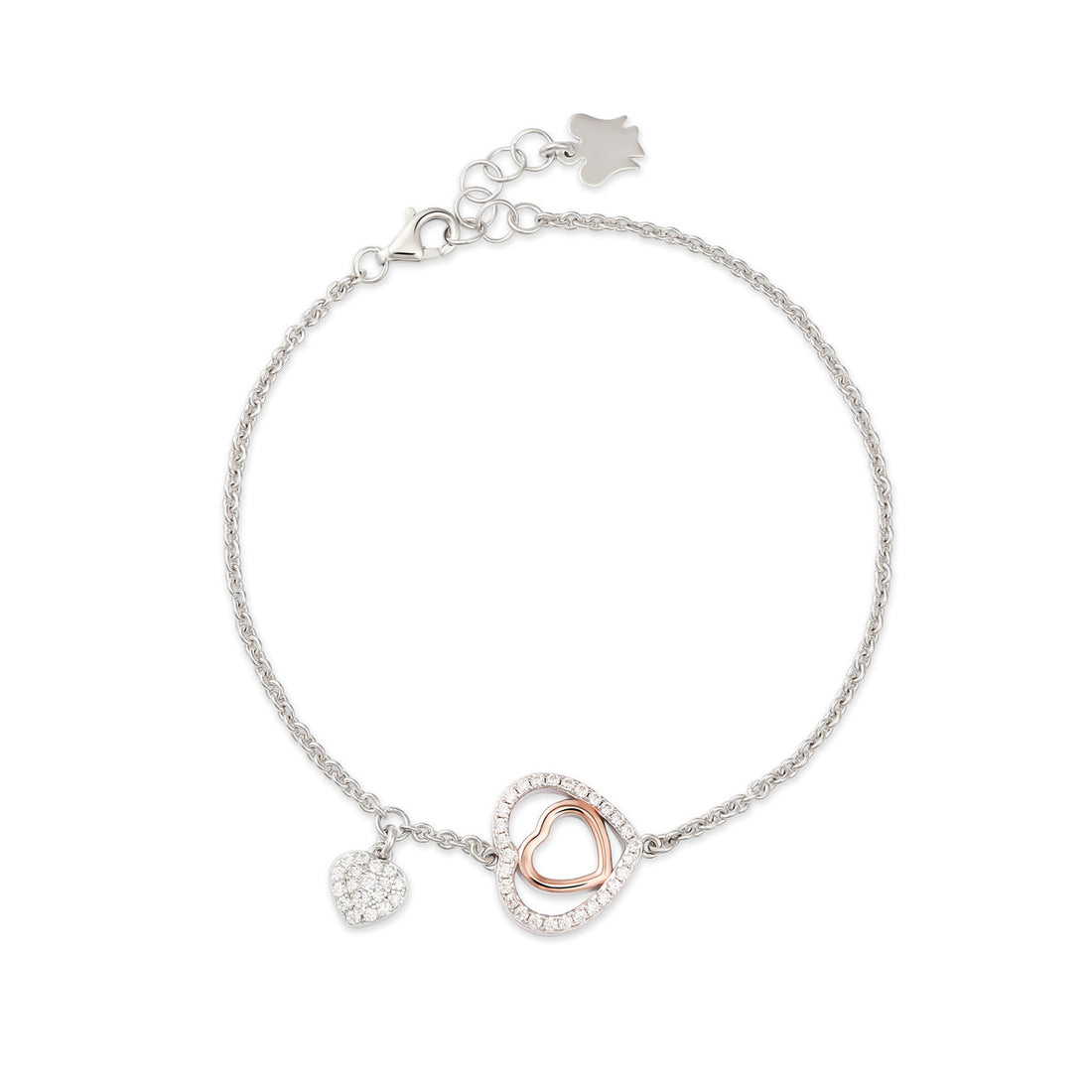 Roberto Giannotti | Bracciale con cuore zirconato e cuore charm