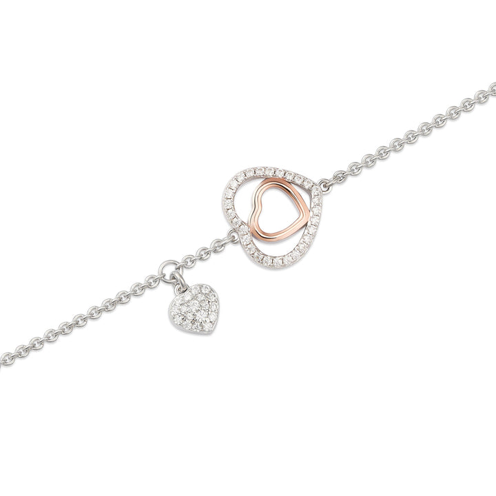 Roberto Giannotti | Bracciale con cuore zirconato e cuore charm