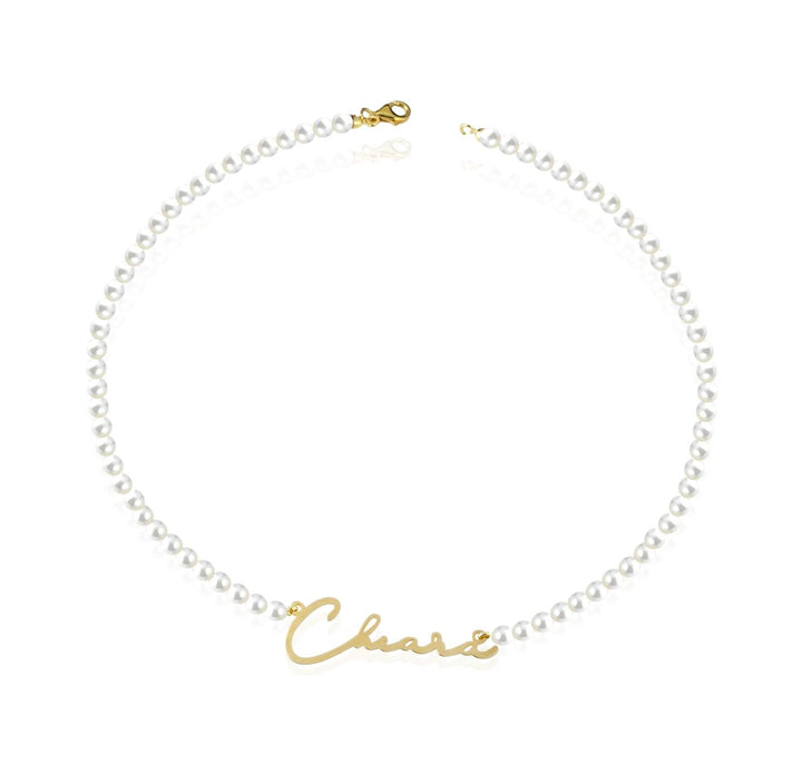 Le Scritte dell’Amore | Collana choker in perle con nome