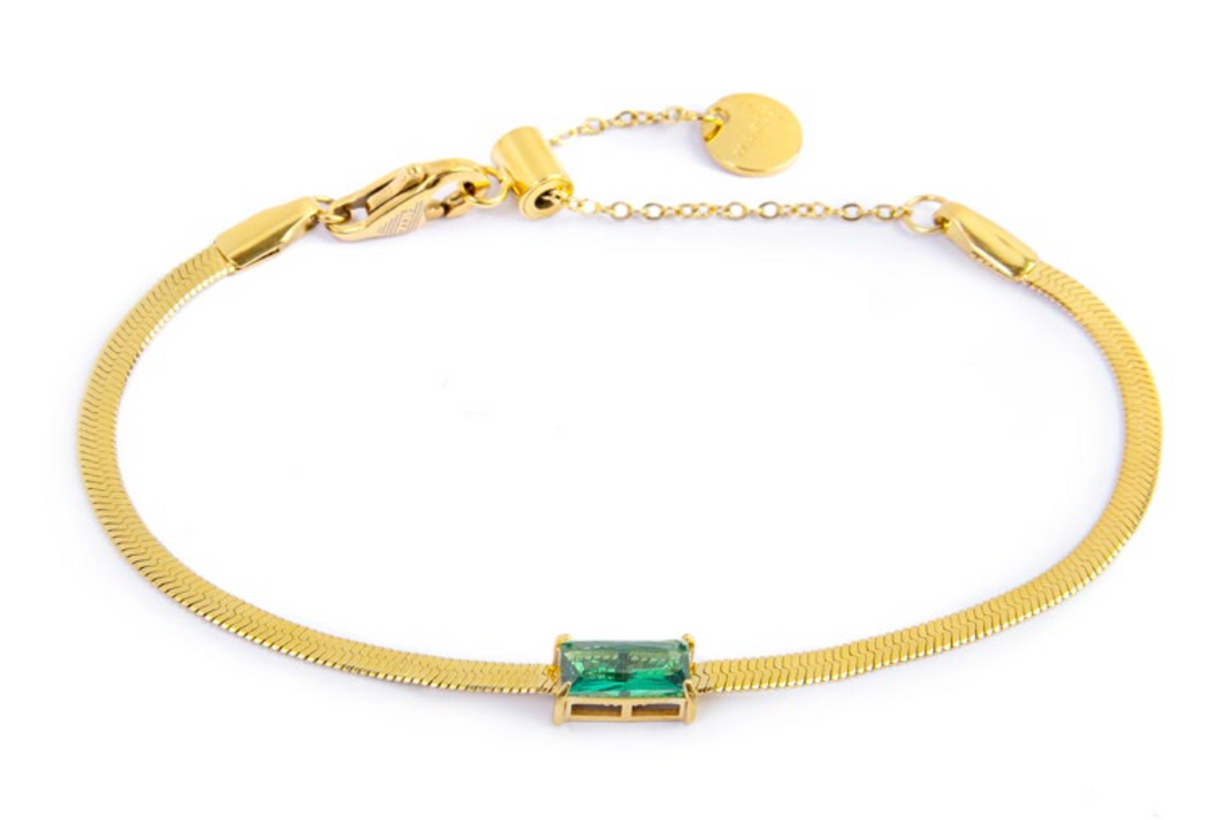 Marlù | Bracciale snake con baguette