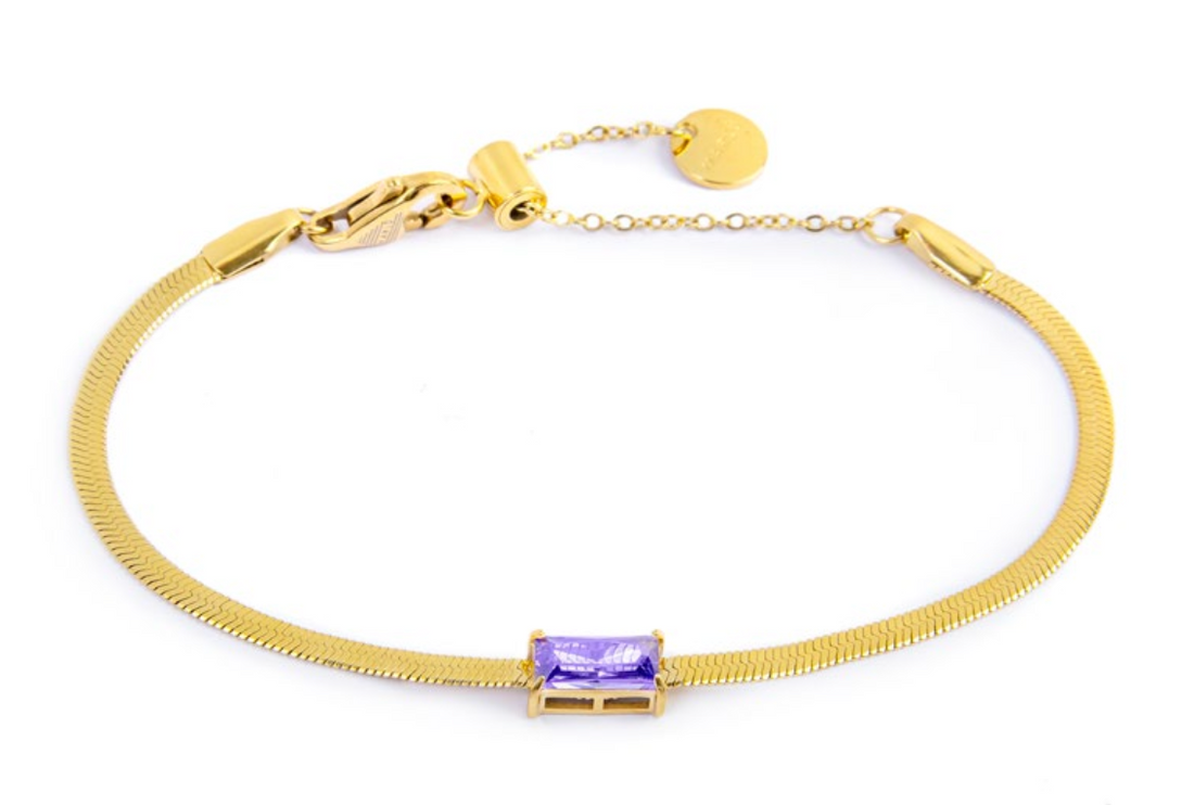 Marlù | Bracciale snake con baguette