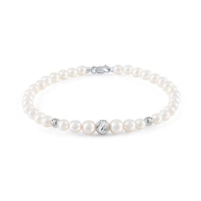 Bliss Gioielli  | Bracciale Perle Paradise con 3 sfere oro 18kt