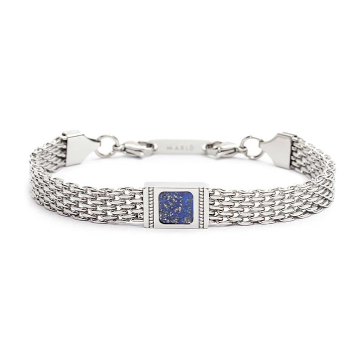 Marlù | Bracciale con pietra centrale catena mesh