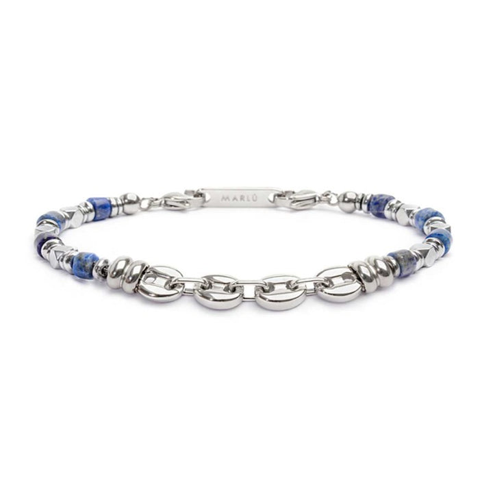 Marlù | Bracciale con sodalite a rondelle e catena marine