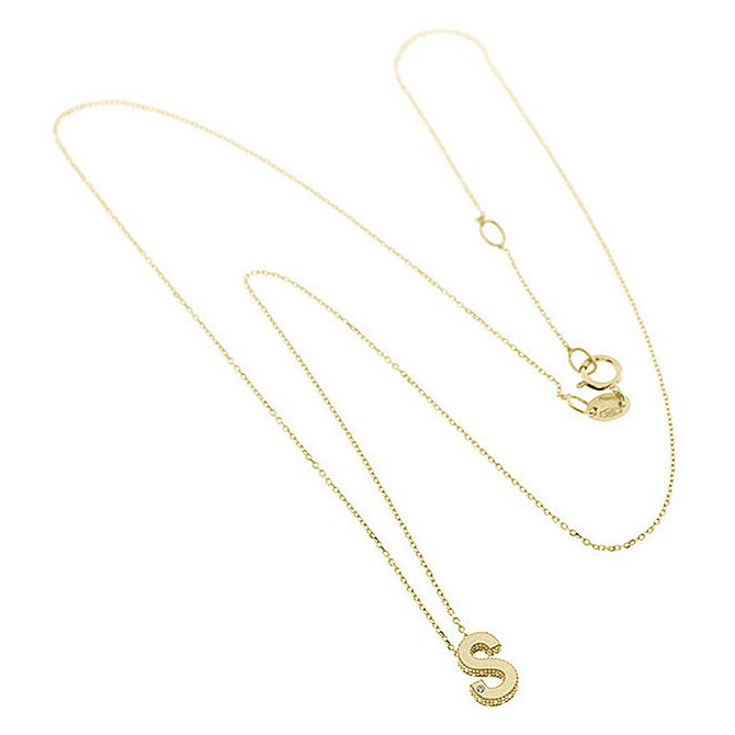 Bliss Gioielli | Collana iniziale oro giallo 9kt