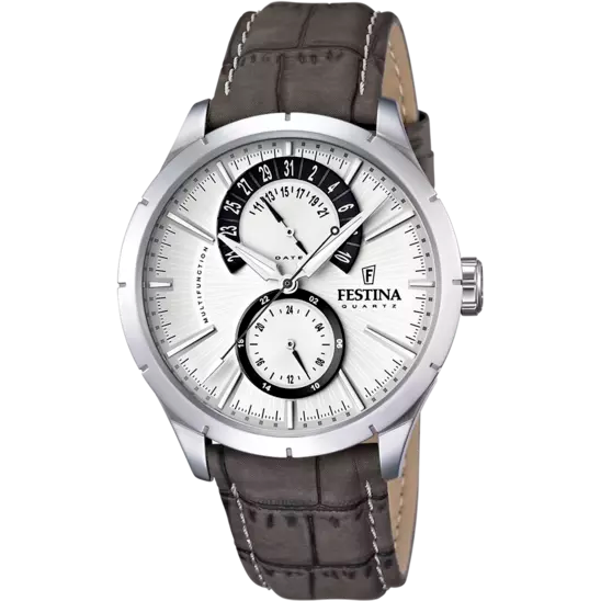 Festina| OROLOGIO FESTINA RETRO F16573/2 BIANCO CON CINTURINO IN PELLE, UOMO