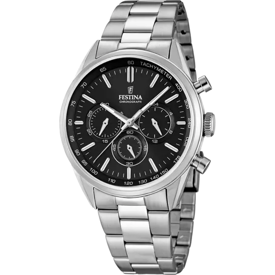 Festina | OROLOGIO FESTINA TIMELESS CHRONOGRAPH F16820/4 NERO CINTURINO IN ACCIAIO, UOMO