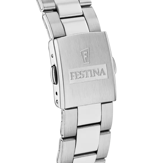 Festina| OROLOGIO FESTINA CLASSICS F20425/1 BIANCO CINTURINO IN ACCIAIO, UOMO