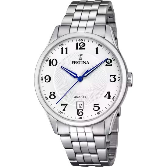 Festina| OROLOGIO FESTINA CLASSICS F20425/1 BIANCO CINTURINO IN ACCIAIO, UOMO