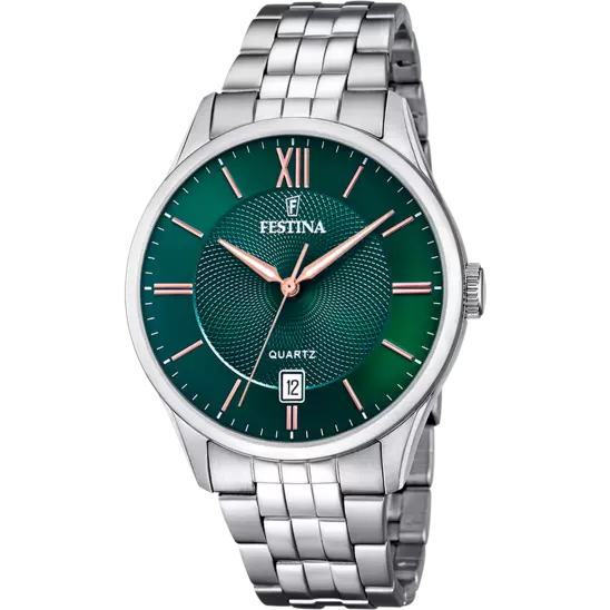 Festina|OROLOGIO FESTINA F20425/7 VERDE CON CINTURINO IN ACCIAIO, UOMO