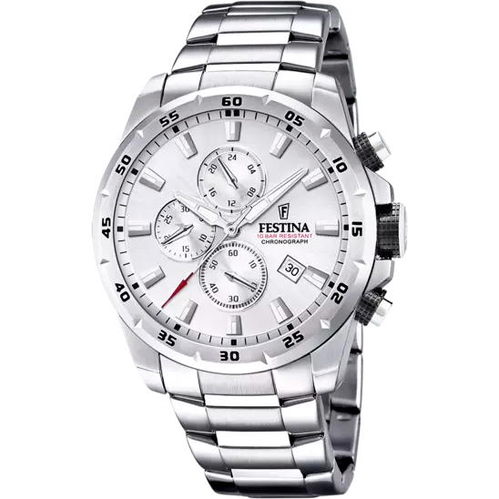 Festina|OROLOGIO FESTINA TIMELESS CHRONOGRAPH F20463/1 ARGENTO CINTURINO IN ACCIAIO, UOMO