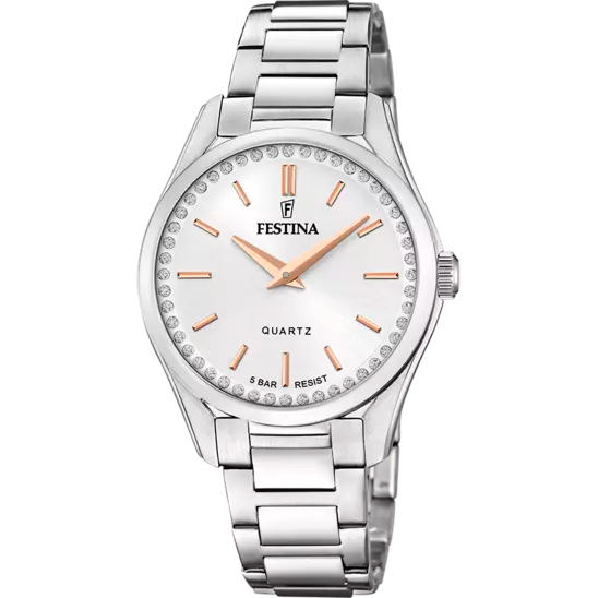 Festina | OROLOGIO FESTINA MADEMOISELLE F20583/1 GRIGIO ARGENTO CINTURINO IN ACCIAIO, DONNA