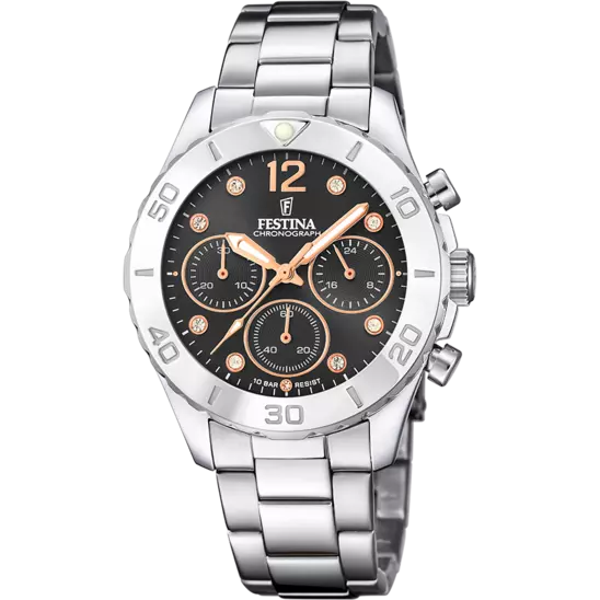 Festina | OROLOGIO FESTINA BOYFRIEND COLLECTION F20603/6 NERO CINGHIA ACCIAIO INOSSIDABILE 316L, DONNA