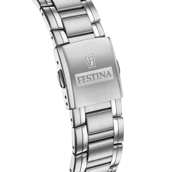 Festina |OROLOGIO FESTINA TIMELESS CHRONOGRAPH F20704/1 BLANCO CINGHIA ACCIAIO INOSSIDABILE 316L, UOMO