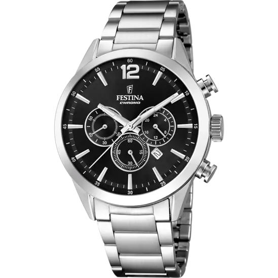 Festina | OROLOGIO FESTINA TIMELESS CHRONOGRAPH F20343/8 NERO CINTURINO IN ACCIAIO, UOMO