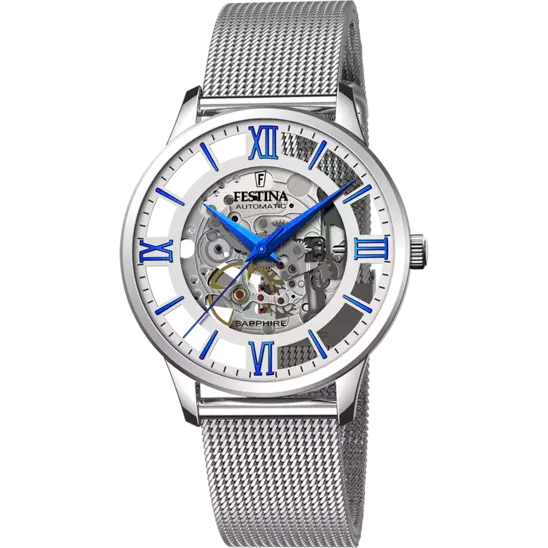 Festina | OROLOGIO FESTINA AUTOMATICO F20534/1 ARGENTO CINTURINO IN ACCIAIO, UOMO