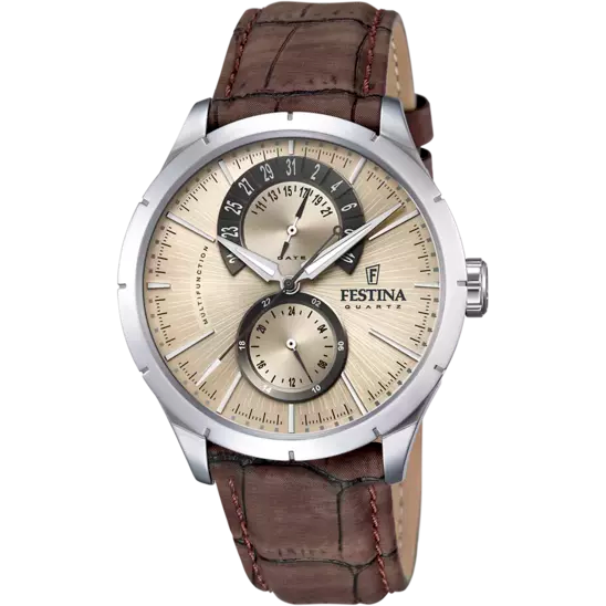 Festina | OROLOGIO FESTINA RETRO F16573/9 CREMA CON CINTURINO IN PELLE, UOMO