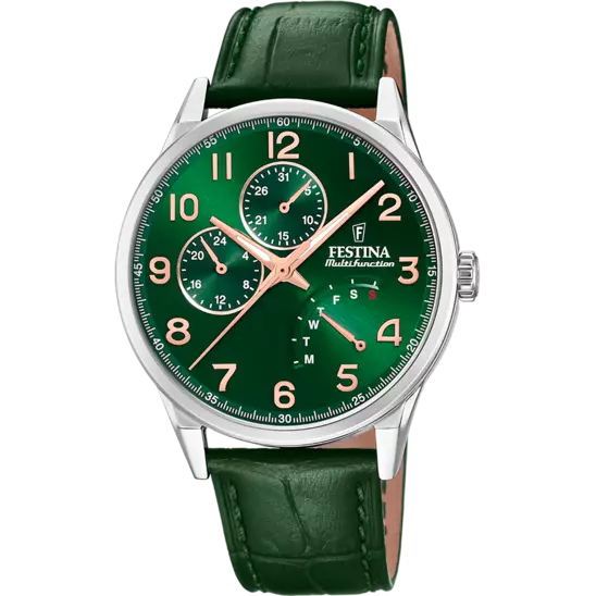 Festina | OROLOGIO FESTINA MULTIFUNCTION COLLECTION F20278/D VERDE CINGHIA PELLE, UOMO