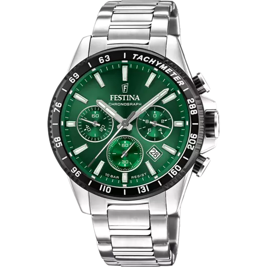 Festina |  OROLOGIO FESTINA F20560/4 VERDE CON CINTURINO IN ACCIAIO, UOMO