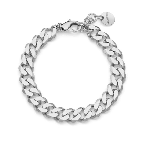 UNOAERRE | Bracciale catena grumetta diamantata argentato