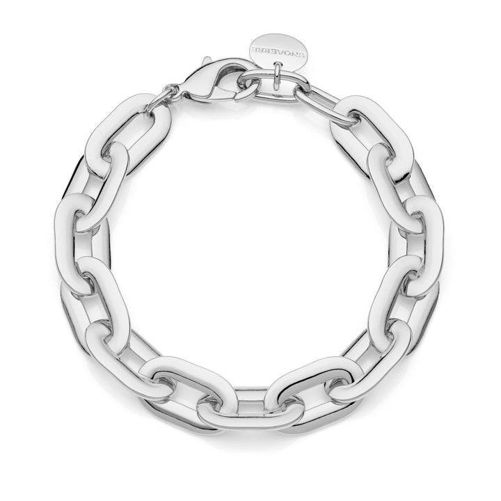 UNOAERRE | Bracciale argentato catena ovale piatta