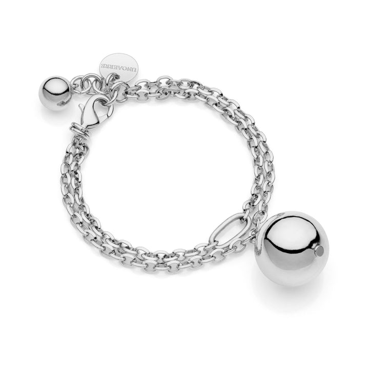 UNOAERRE | Bracciale argentato con ciondolo a sfera