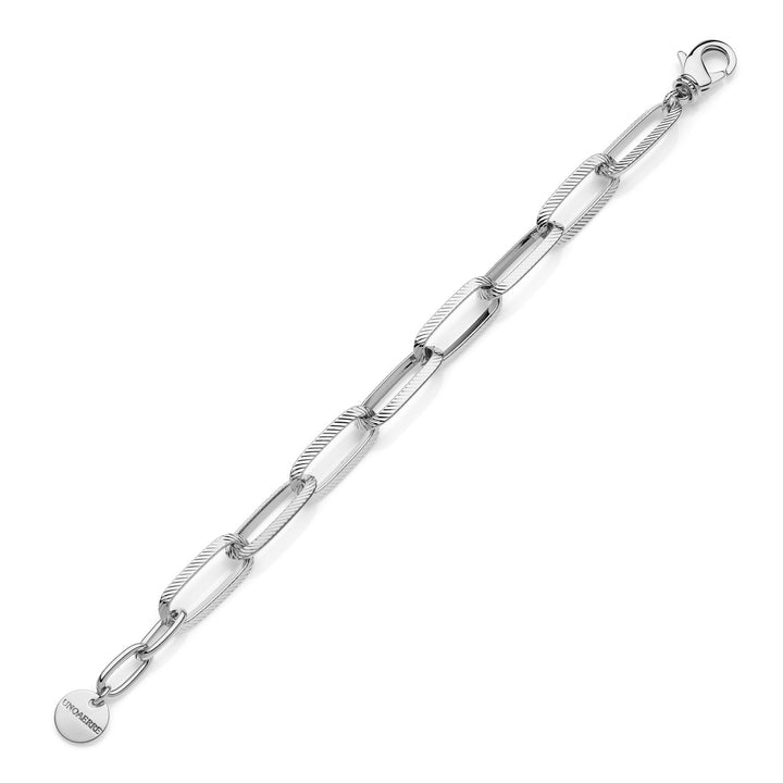 UNOAERRE | Bracciale Argentato Catena Forzatina Diamantata