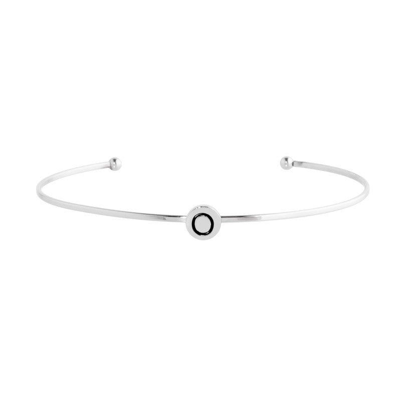 Marlù | Bracciale rigido con lettera smaltata