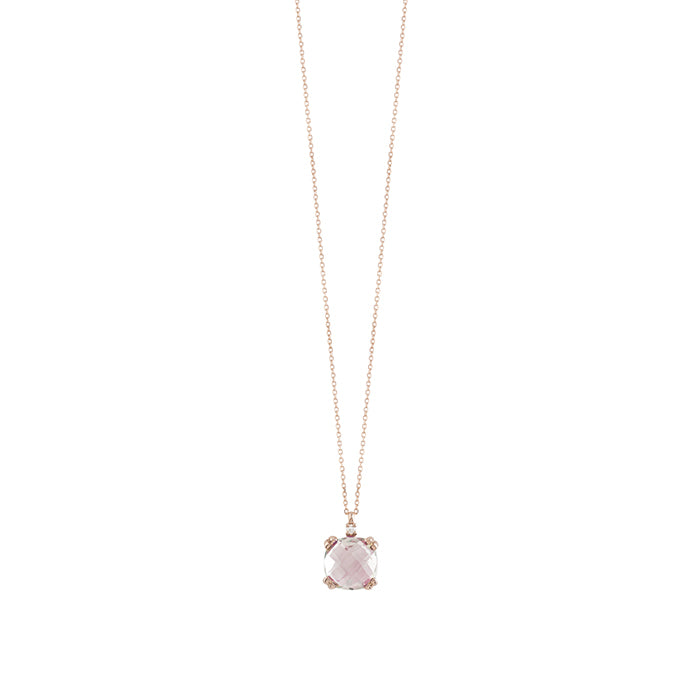 Bliss Gioielli  | Collana Quarzo Rosa Oro 9kt