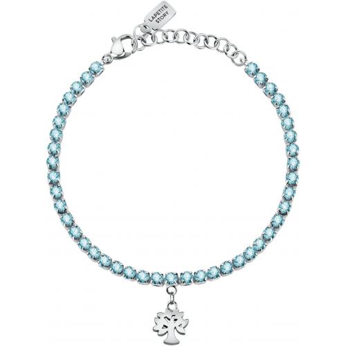 La Petite Story | Bracciale Tennis Azzurro Albero Della Vita