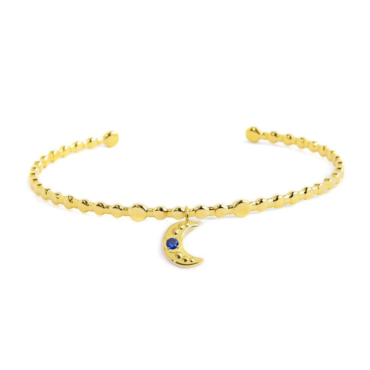 Marlù | Bracciale rigido luna pendente