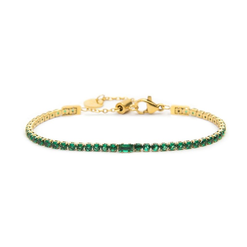 Marlù | Bracciale tennis 2,5mm con zircone centrale