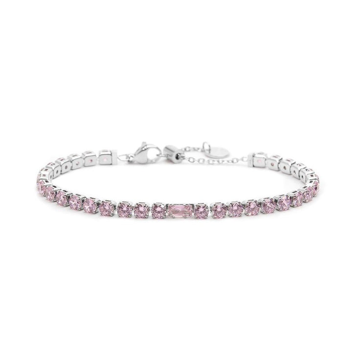 Marlù | Bracciale tennis 4mm con zircone centrale