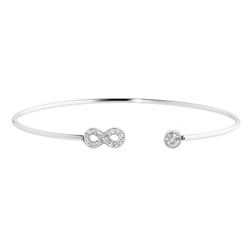 Marlù | Bracciale rigido infinito con cristalli