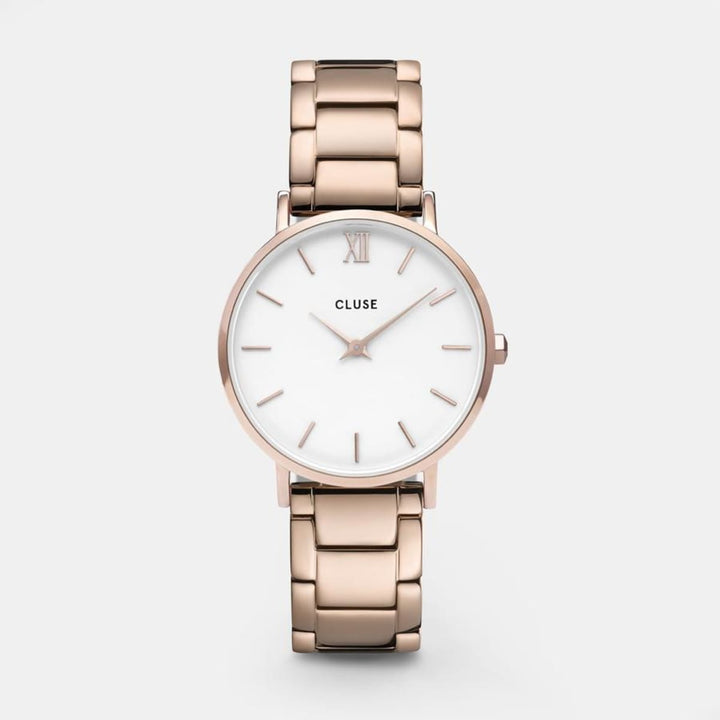 Cluse | Minuit Steel White, Rose Gold Colour