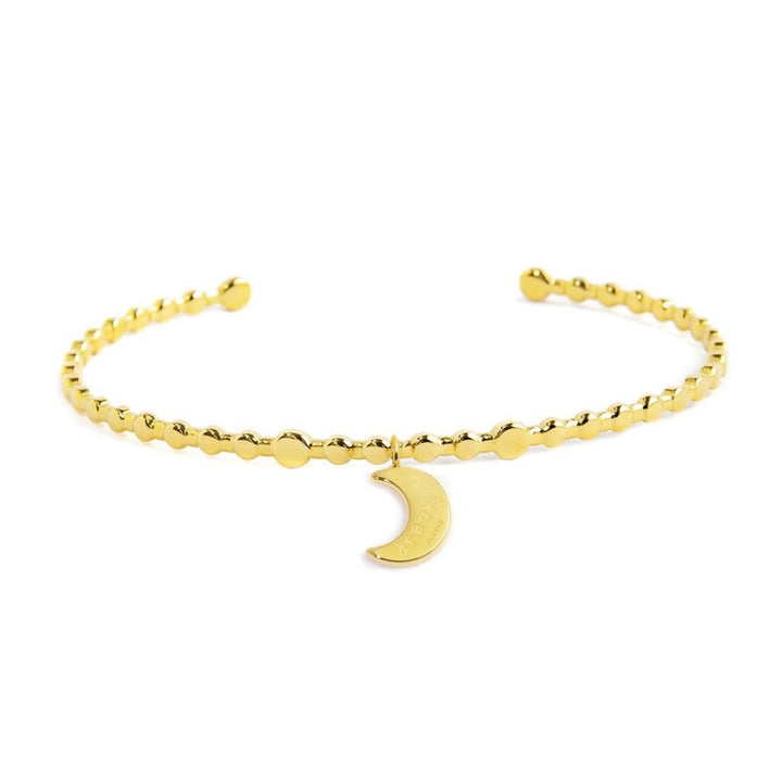 Marlù | Bracciale rigido luna pendente